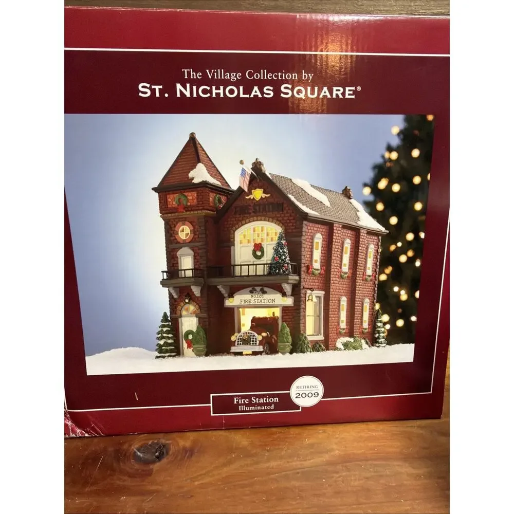 St Nicholas Square Village Collection Fire Station No 101 In Box